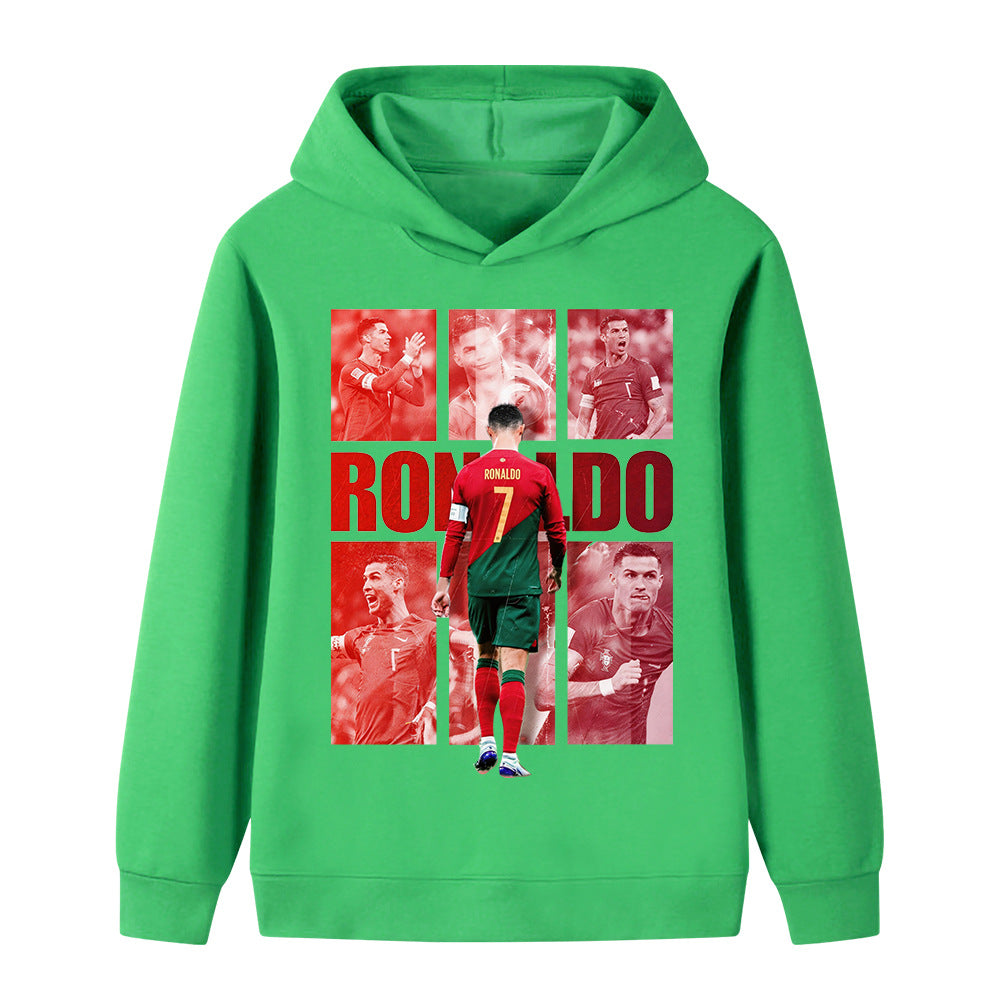Ronaldo Portugal-stil barnefotballgenser med hette - Flere varianter