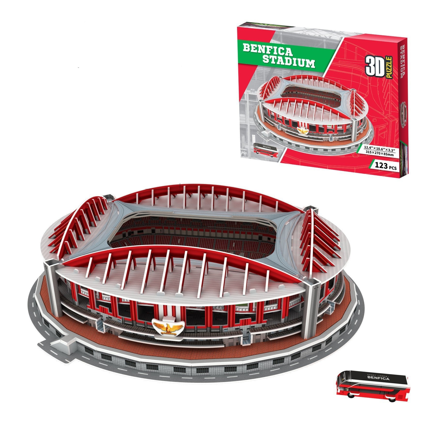 3D-paperijalkapallostadion-palapelimalli - Estádio da Luz / Benfica