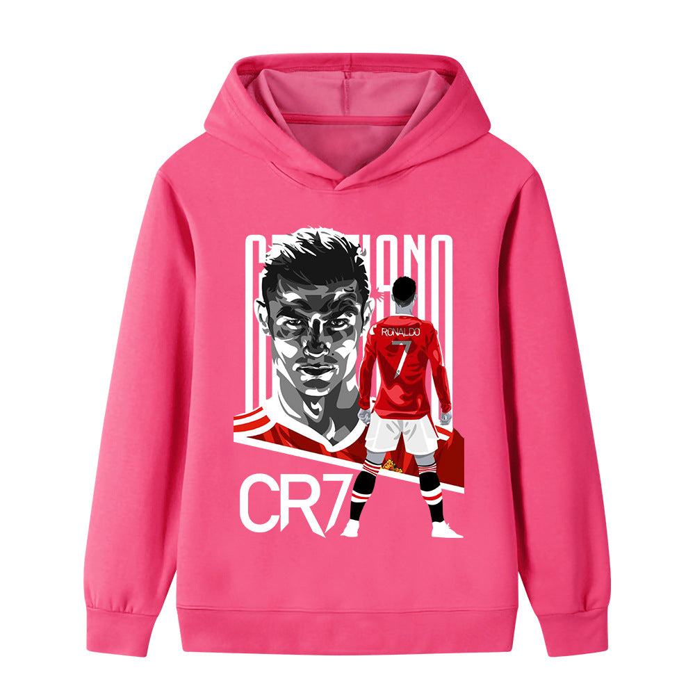 Felpa con cappuccio da calcio per bambini stile Cristiano Ronaldo Manchester United - Varianti multiple