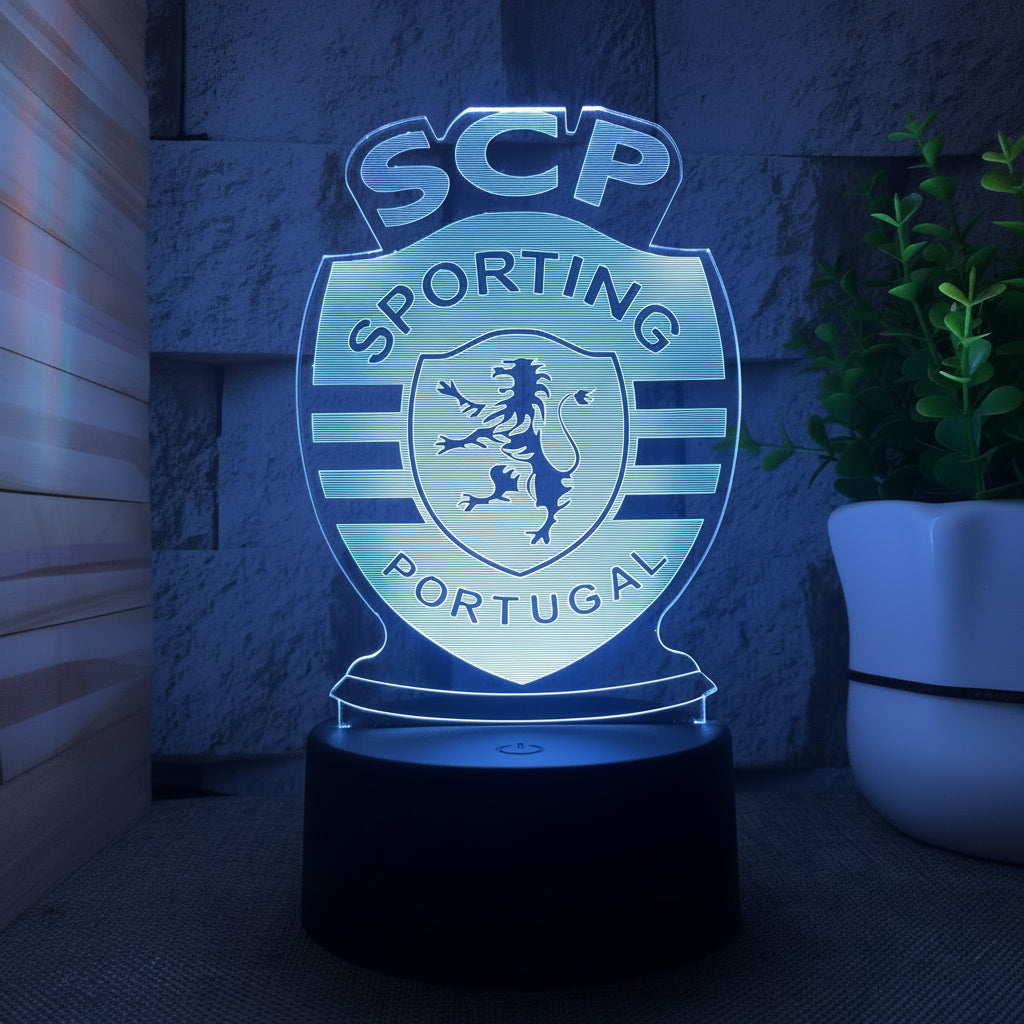 Football Club Logo 3D Illusion LED Lamp – Multiple Variants
