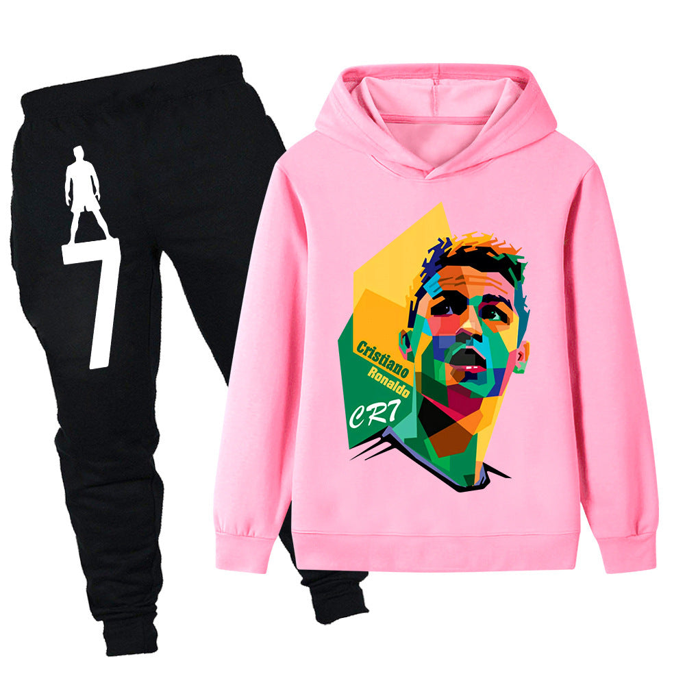 Cristiano Ronaldo Design Kids’ Tracksuit Set – Multiple Colors