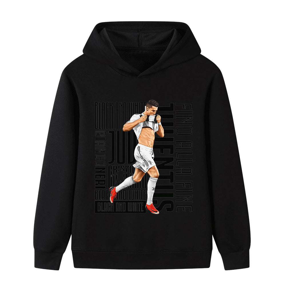 Ronaldo Juventus-stil barnefotballgenser med hette - Flere varianter