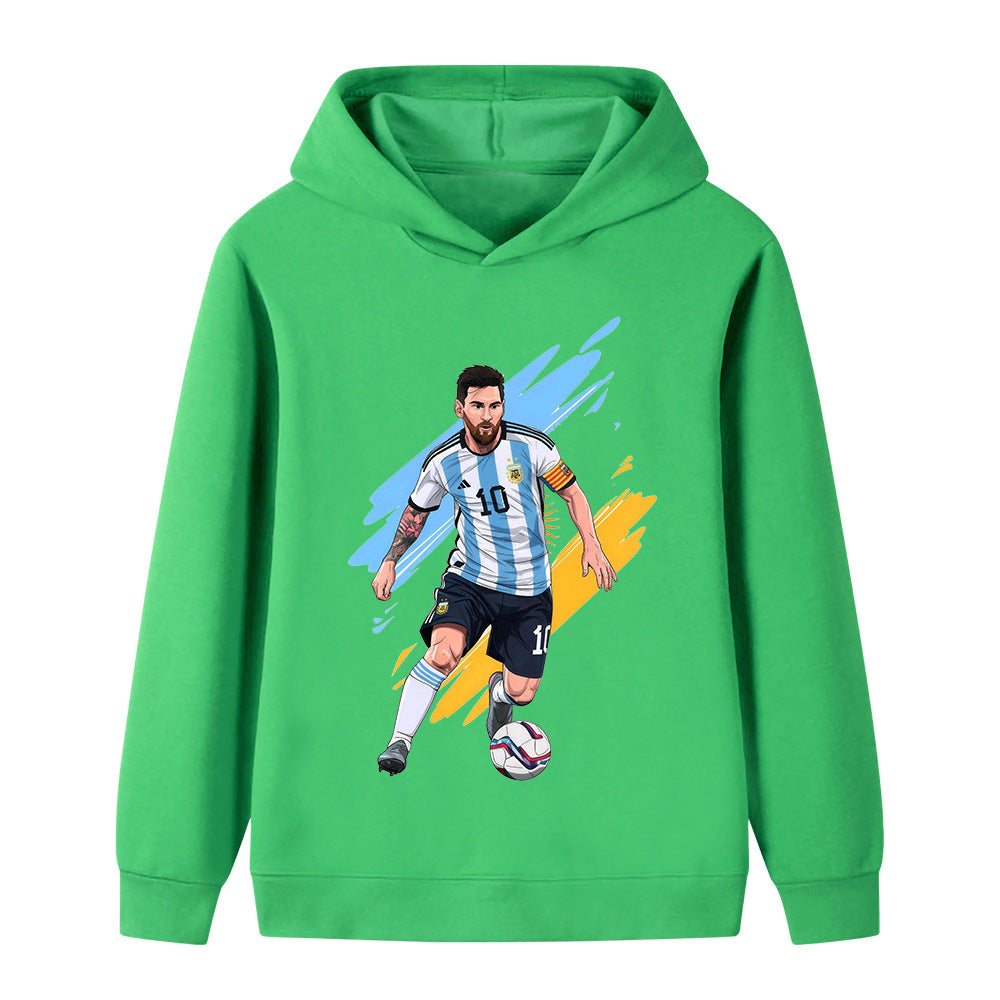 Felpa con cappuccio design calcio bambini Lionel Messi Argentina - Varianti multiple