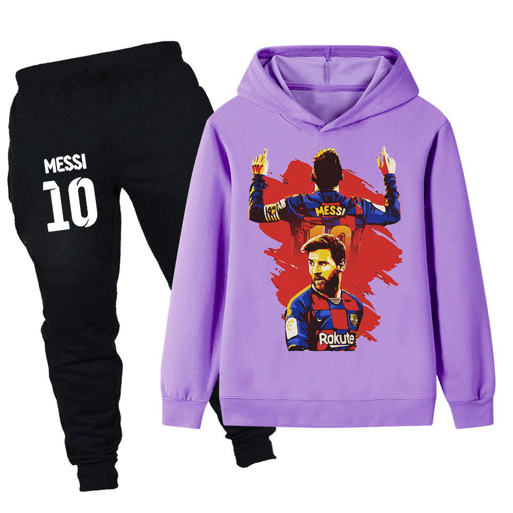 Lionel Messi Barcelona Design Kids’ Tracksuit Set – Multiple Colors