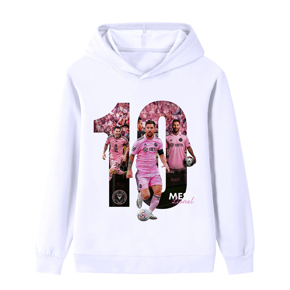 Felpa con cappuccio da calcio per bambini stile Miami di Lionel Messi - Varianti multiple