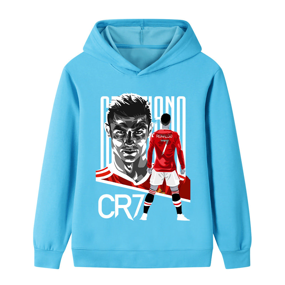 Felpa con cappuccio da calcio per bambini stile Cristiano Ronaldo Manchester United - Varianti multiple