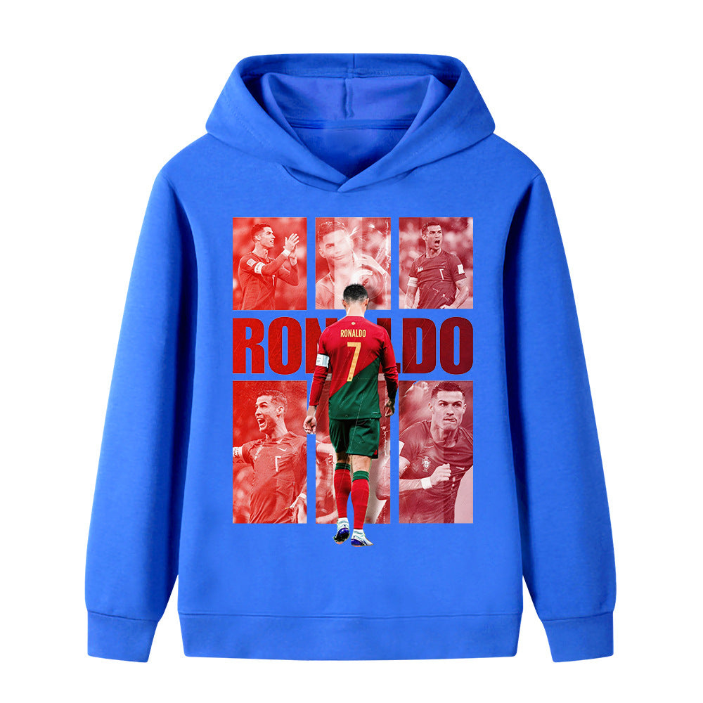 Ronaldo Portugal-stil barnefotballgenser med hette - Flere varianter