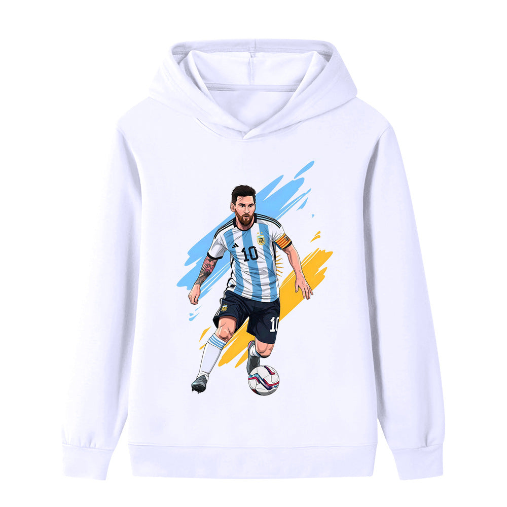 Felpa con cappuccio design calcio bambini Lionel Messi Argentina - Varianti multiple