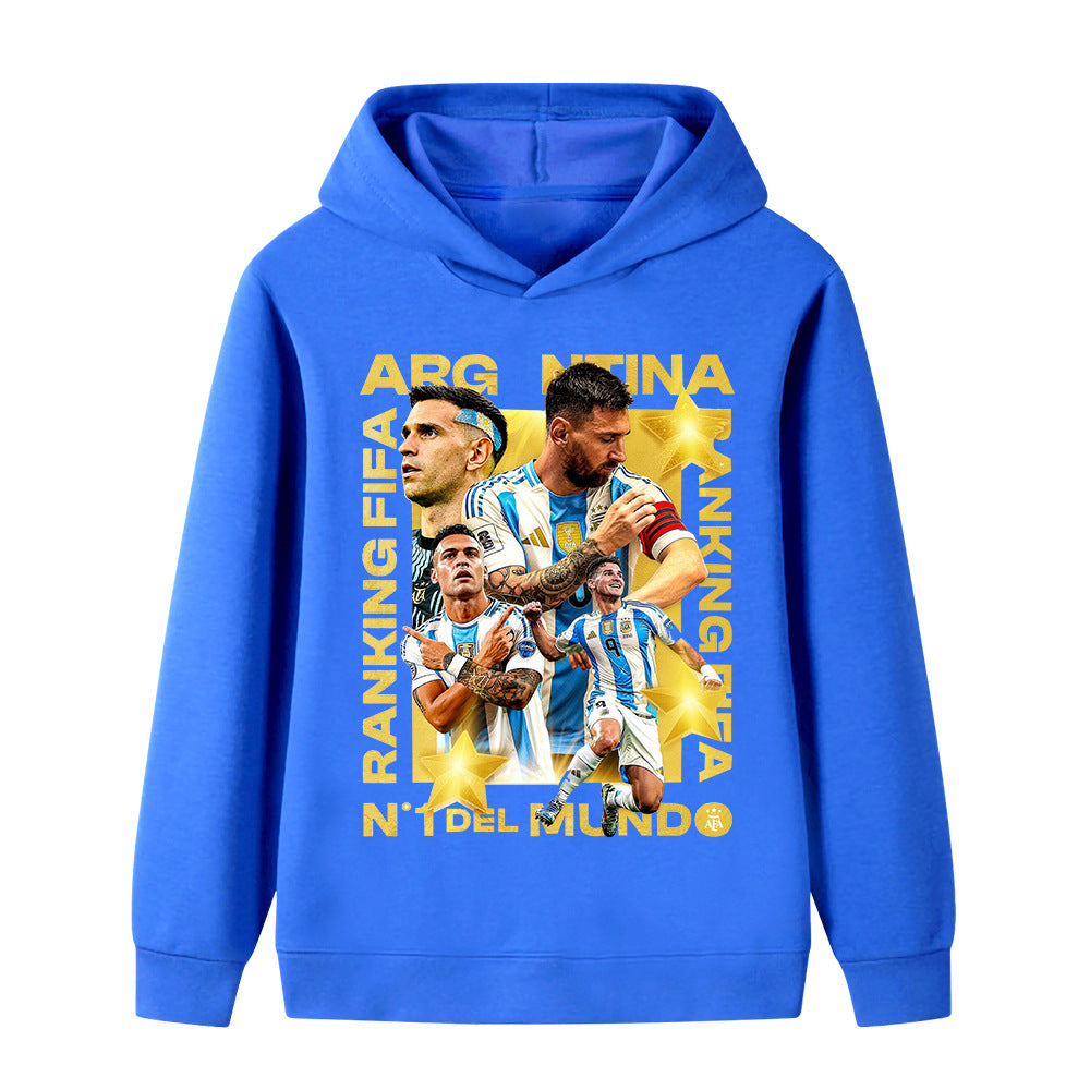 Felpa con cappuccio stile calcio Lionel Messi Argentina per bambini - Varianti multiple