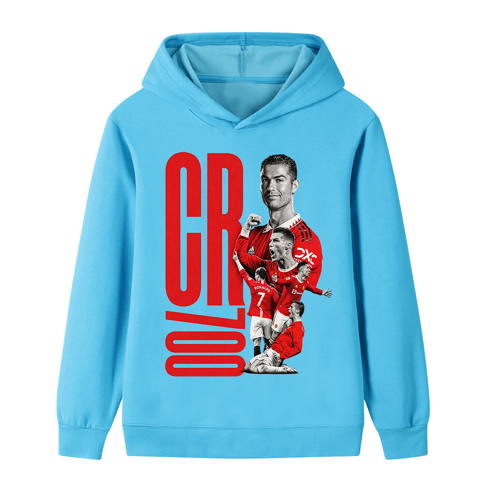 Felpa con cappuccio da calcio per bambini Cristiano Ronaldo Manchester United Design - Varianti multiple