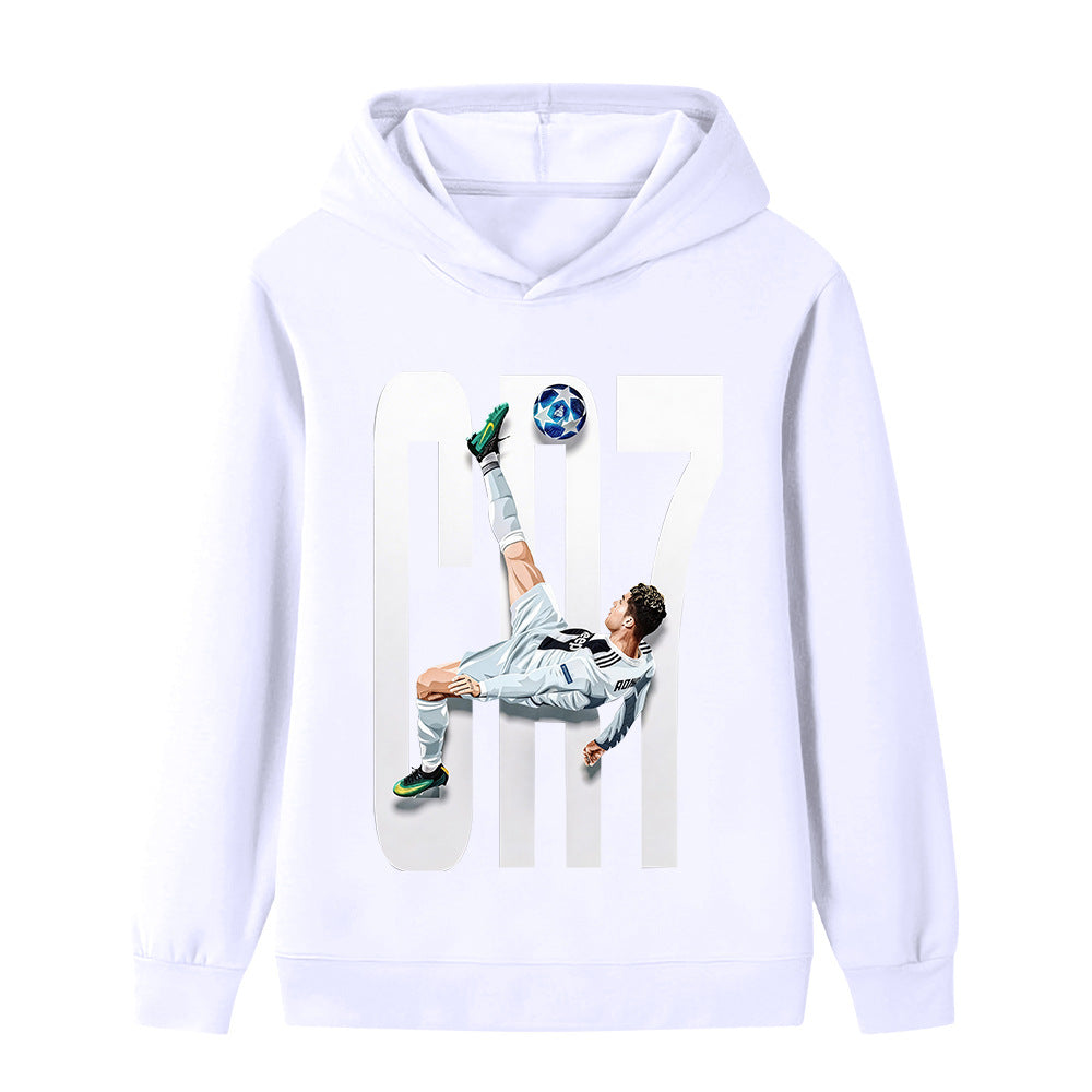 Felpa con cappuccio stile calcio Ronaldo per bambini – Varianti multiple
