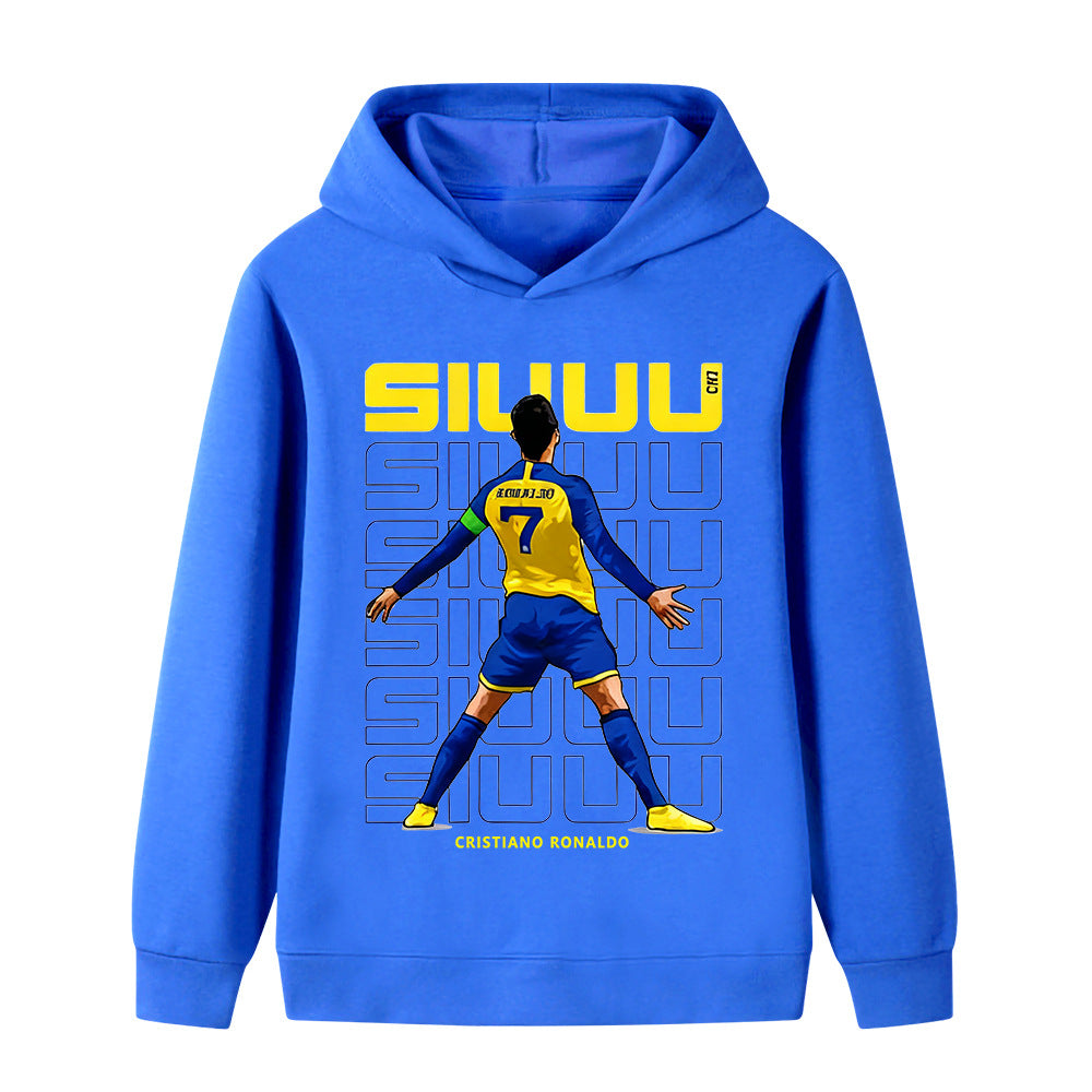 Kids’ Ronaldo Siuuu Football Design Hoodie – Multiple Variants