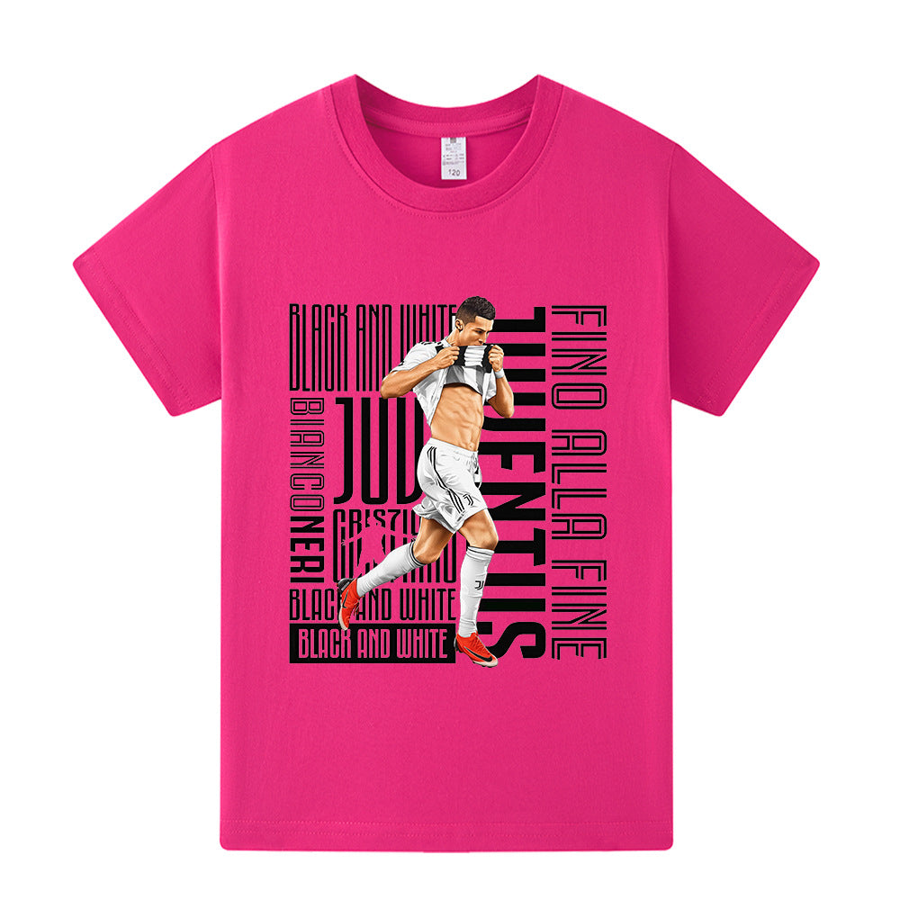 Ronaldo Juventus Style Kids’ Football T-Shirt - Multiple Variants