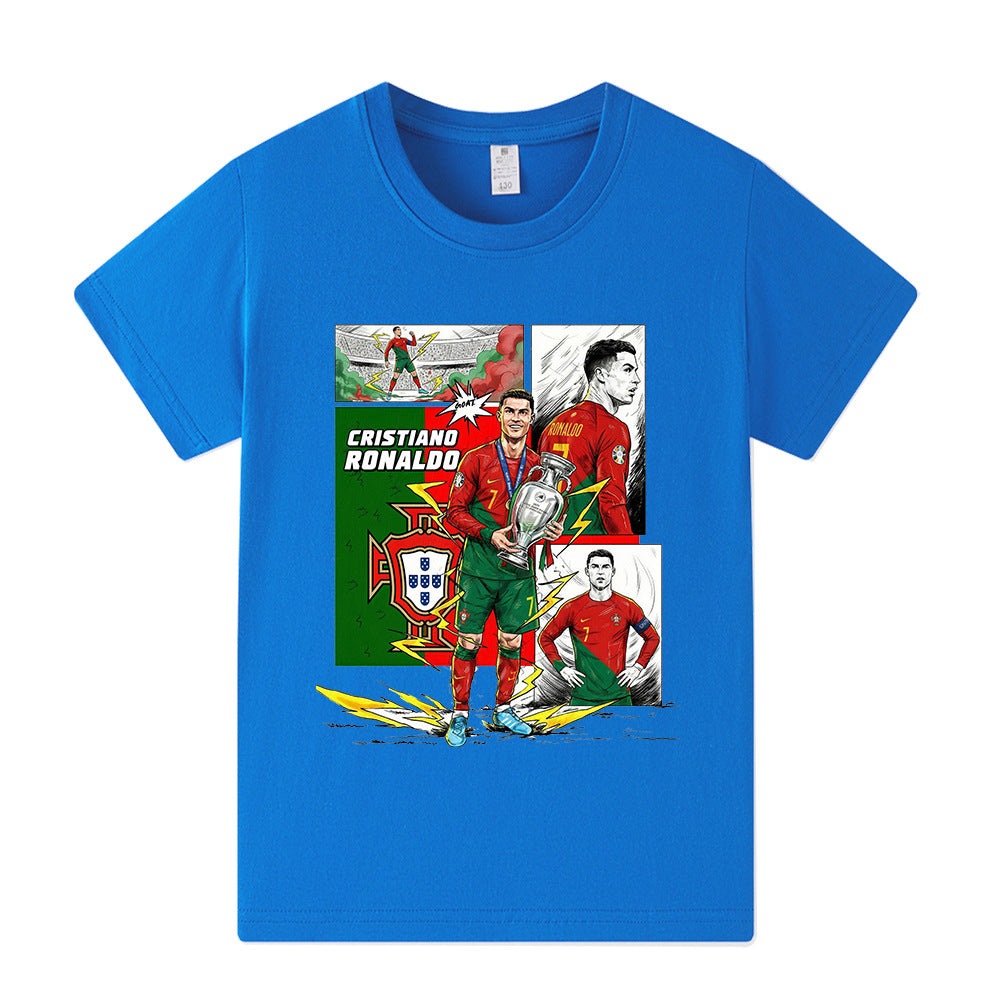 Cristiano Ronaldo Portugal Style Kids’ Football T-Shirt - Multiple Variants