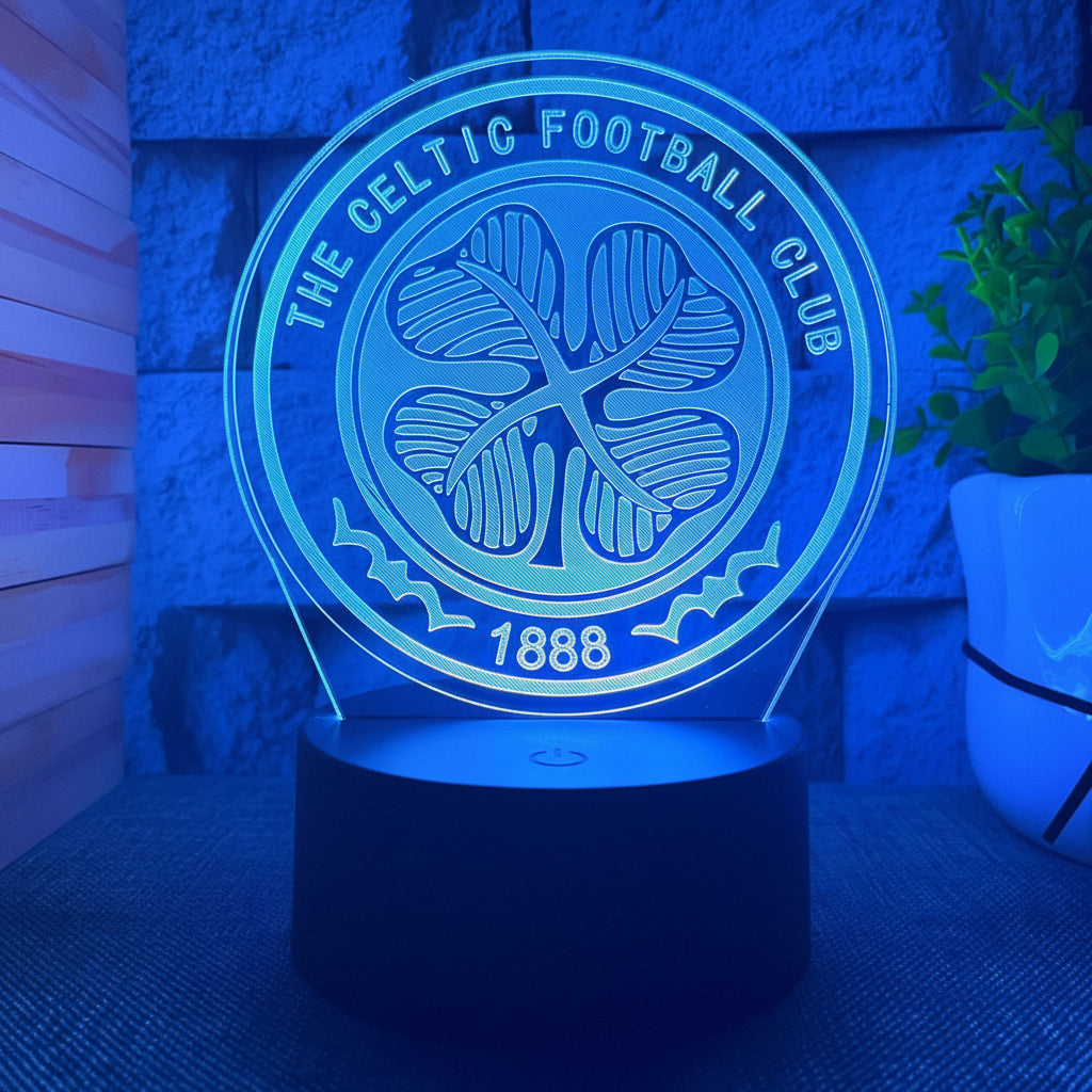 Football Club Logo 3D Illusion LED Lamp – Multiple Variants