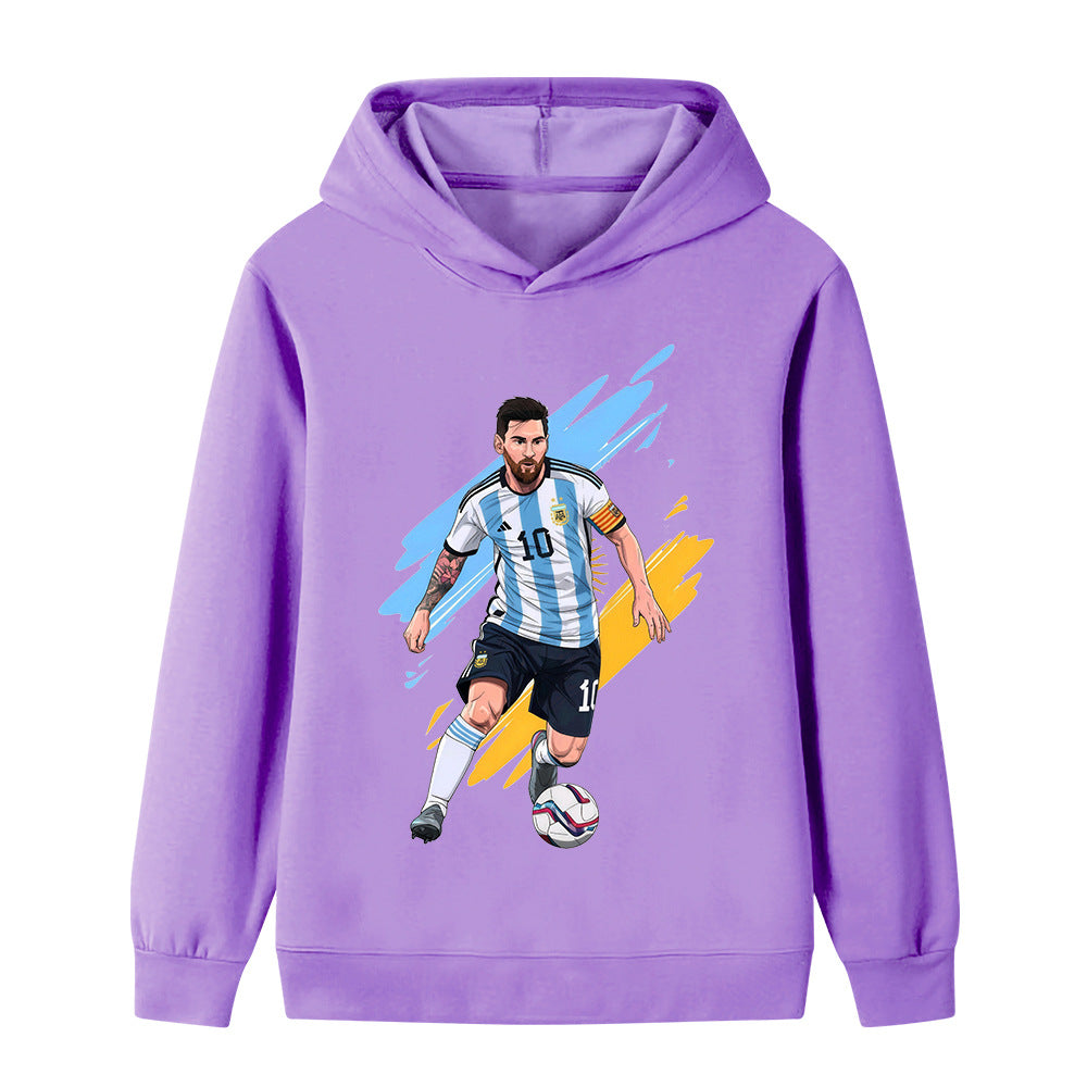 Felpa con cappuccio design calcio bambini Lionel Messi Argentina - Varianti multiple