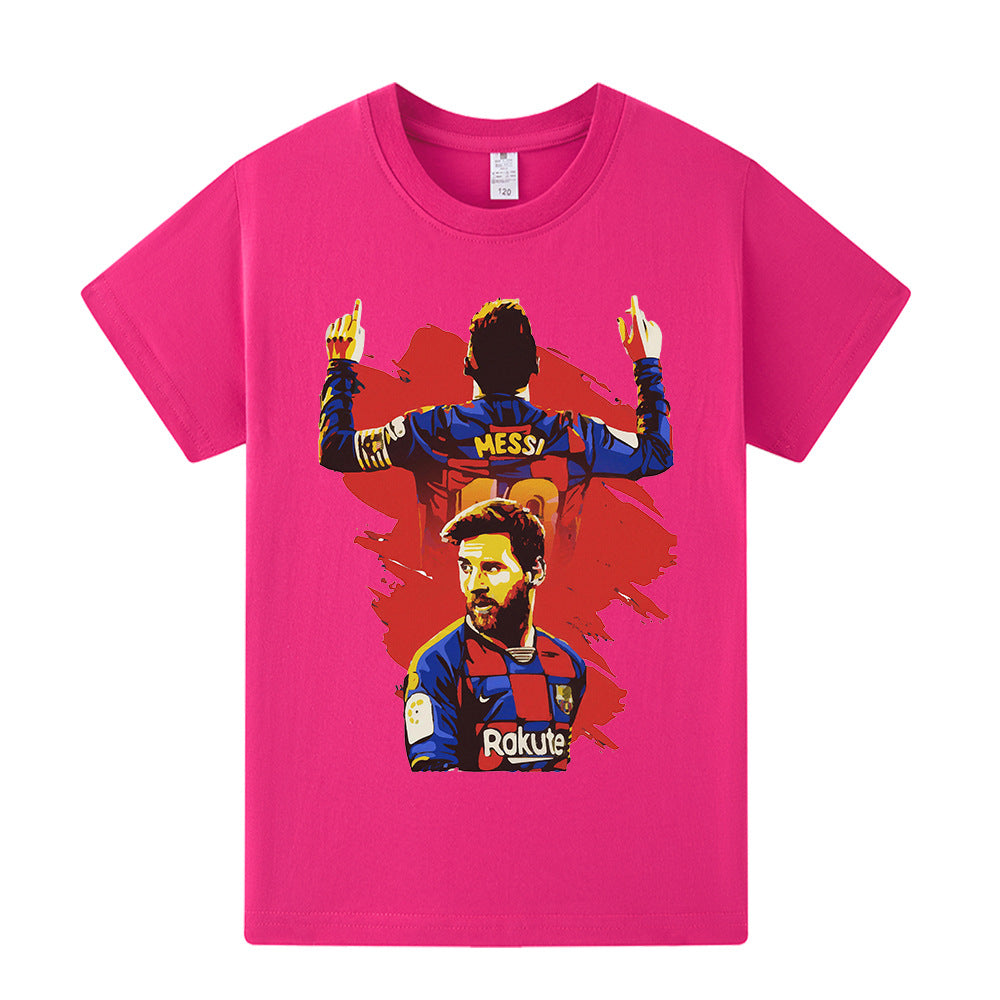 リオネル・メッシ バルセロナスタイル キッズサッカーTシャツ - 複数の