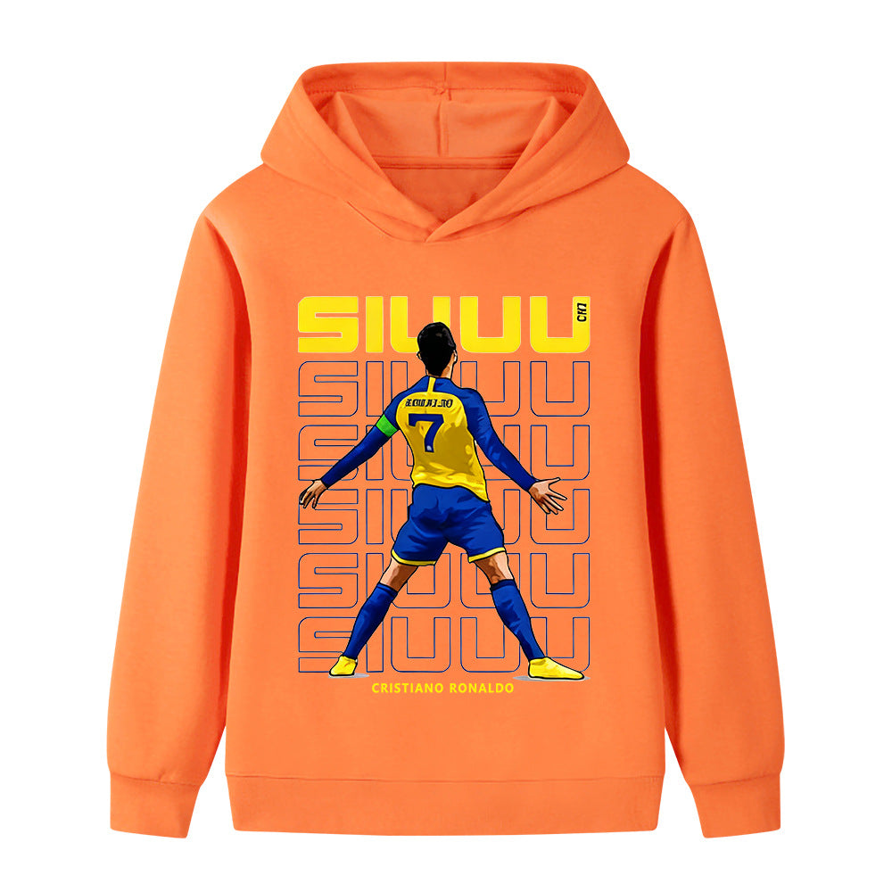 Kids’ Ronaldo Siuuu Football Design Hoodie – Multiple Variants