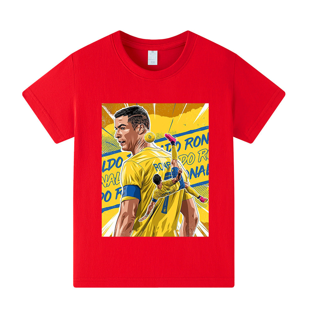 Cristiano Ronaldo Al Nassr Style Kids’ Football T-Shirt - Multiple Variants
