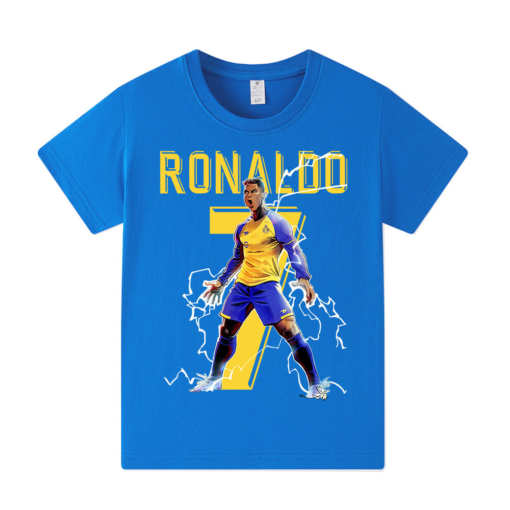 Ronaldo Al Nassr Style Kids’ Football T-Shirt - Multiple Variants