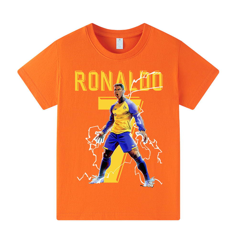 Ronaldo Al Nassr Style Kids’ Football T-Shirt - Multiple Variants