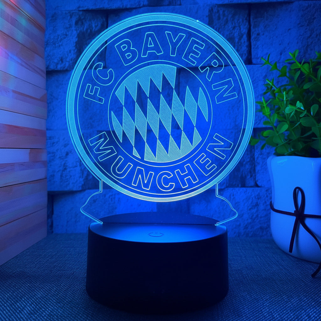 Football Club Logo 3D Illusion LED Lamp – Multiple Variants