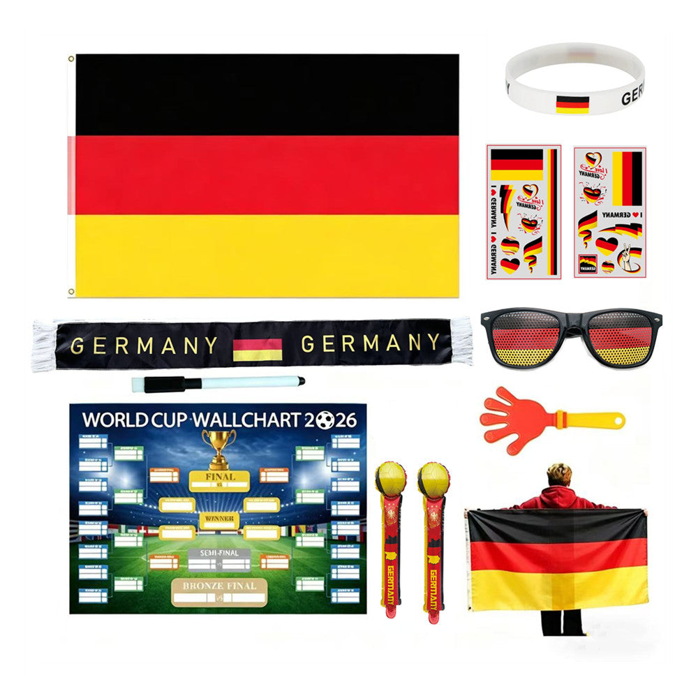 Germany Football Fan Kit 2026 – 11 Piece Party Set