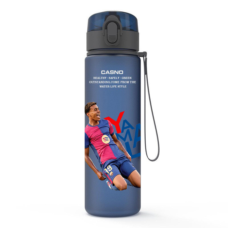 Ronaldo Messi sports frosted water bottle - multiple options