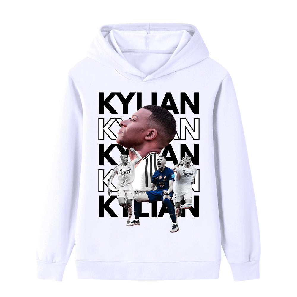Barns Kylian Mbappe Fotballdesign Hettegenser – Flere Varianter