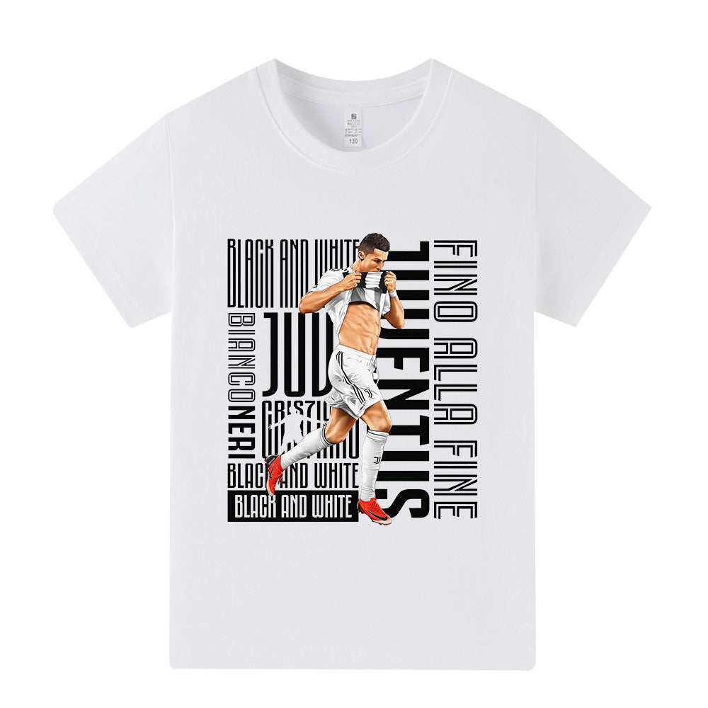 Ronaldo Juventus Style Kids’ Football T-Shirt - Multiple Variants