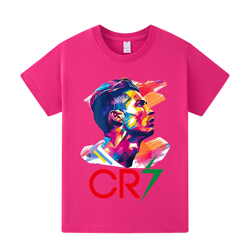 Kids’ Cristiano Ronaldo Football T-Shirt – Multiple Variants
