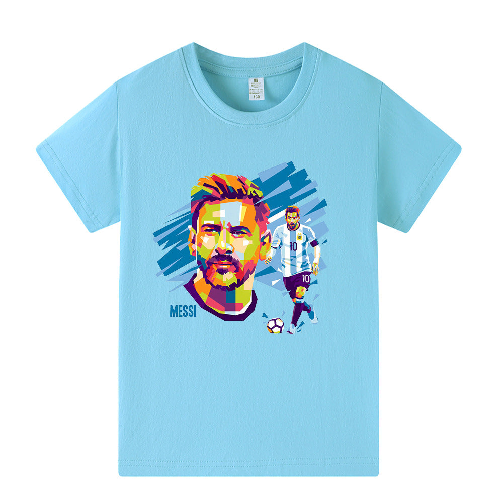 Maglietta da calcio per bambini con design Lionel Messi – Varianti multiple