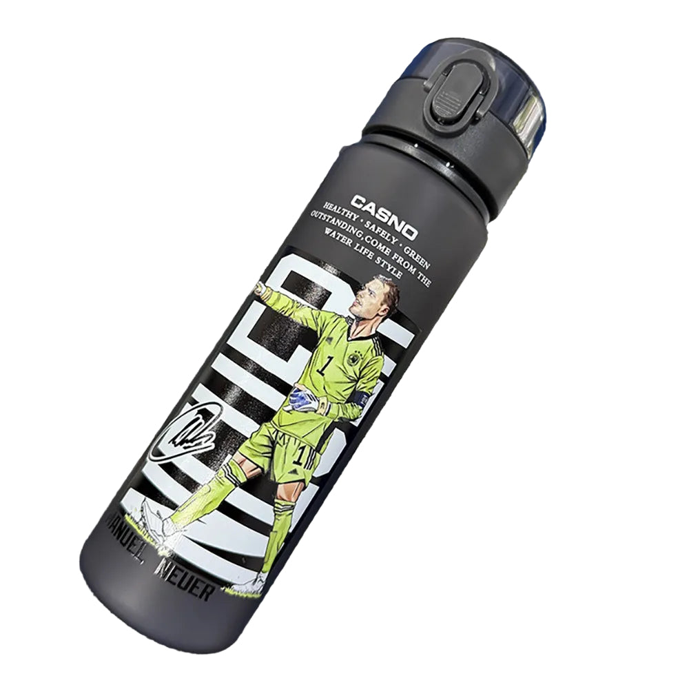 Ronaldo Messi sports frosted water bottle - multiple options