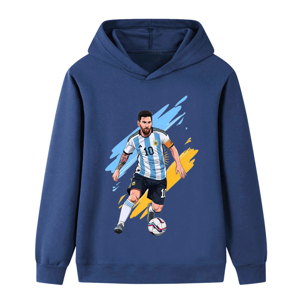 Felpa con cappuccio design calcio bambini Lionel Messi Argentina - Varianti multiple