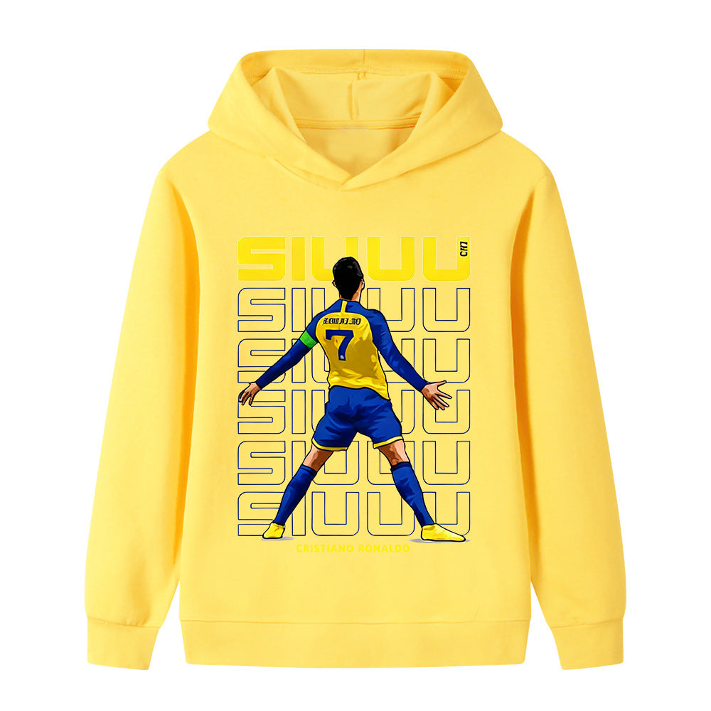Kids’ Ronaldo Siuuu Football Design Hoodie – Multiple Variants