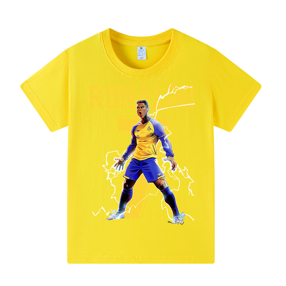 Ronaldo Al Nassr Style Kids’ Football T-Shirt - Multiple Variants