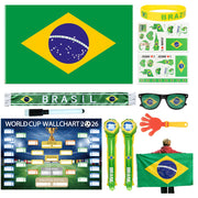 Brasil fotballfan-kit 2026 – 11-delt festsett