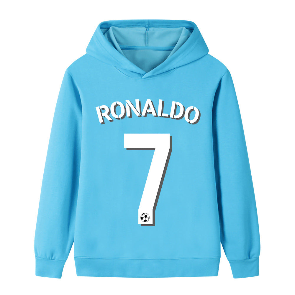 Felpa con cappuccio da calcio per bambini Ronaldo n. 7 – Varianti multiple