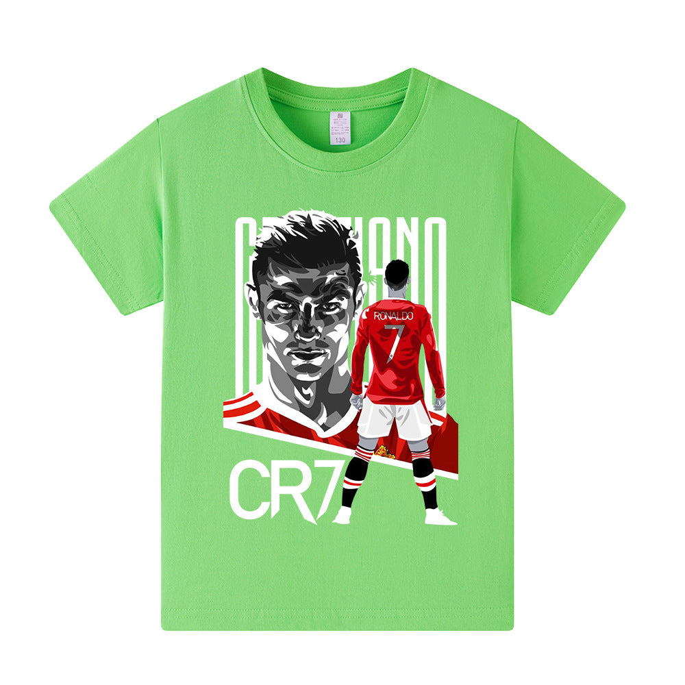 Cristiano Ronaldo Manchester United Style Kids’ Football T-Shirt - Multiple Variants