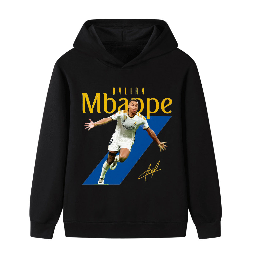 Felpa con cappuccio per bambini con design Mbappé calcio – Varianti multiple