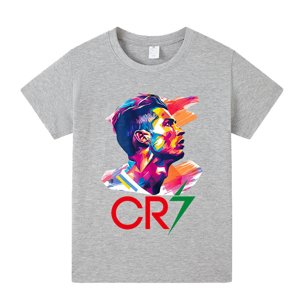 Kids’ Cristiano Ronaldo Football T-Shirt – Multiple Variants