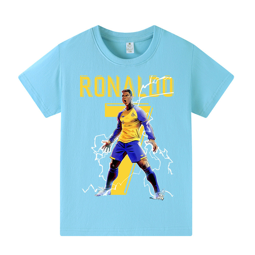 Ronaldo Al Nassr Style Kids’ Football T-Shirt - Multiple Variants