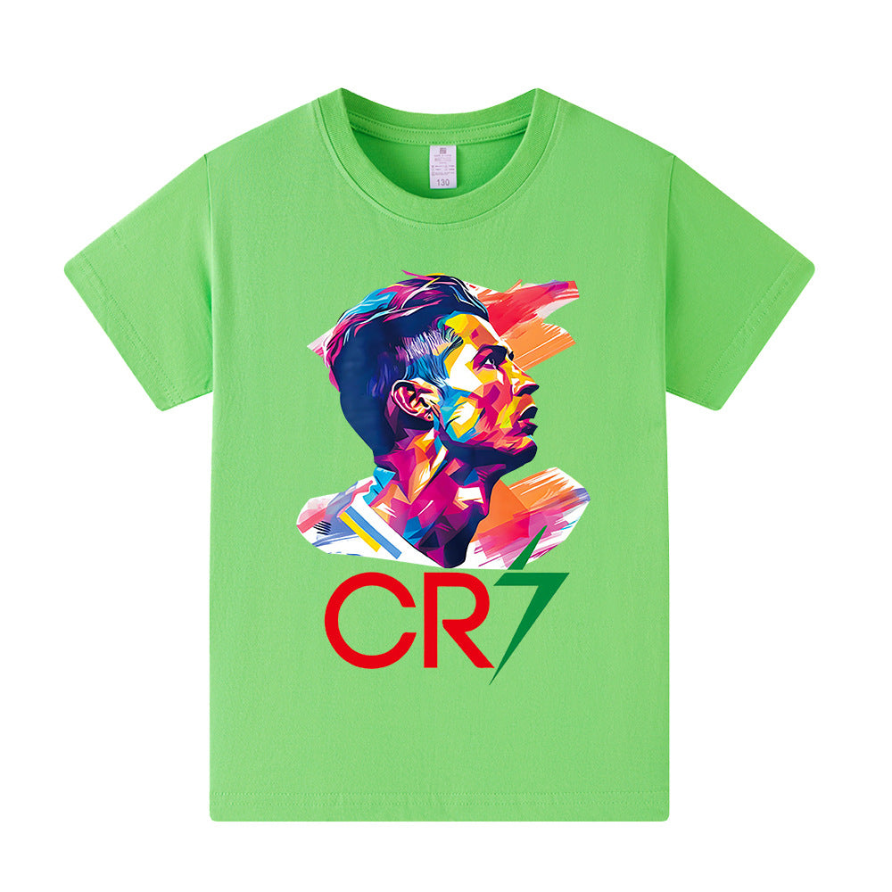 Kids’ Cristiano Ronaldo Football T-Shirt – Multiple Variants