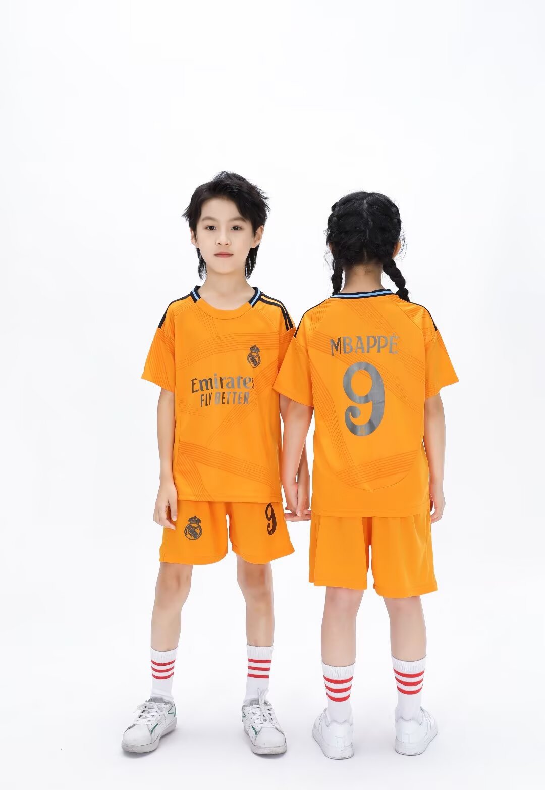 Kinderen voetbalshirt en short set Real Madrid – Mbappé