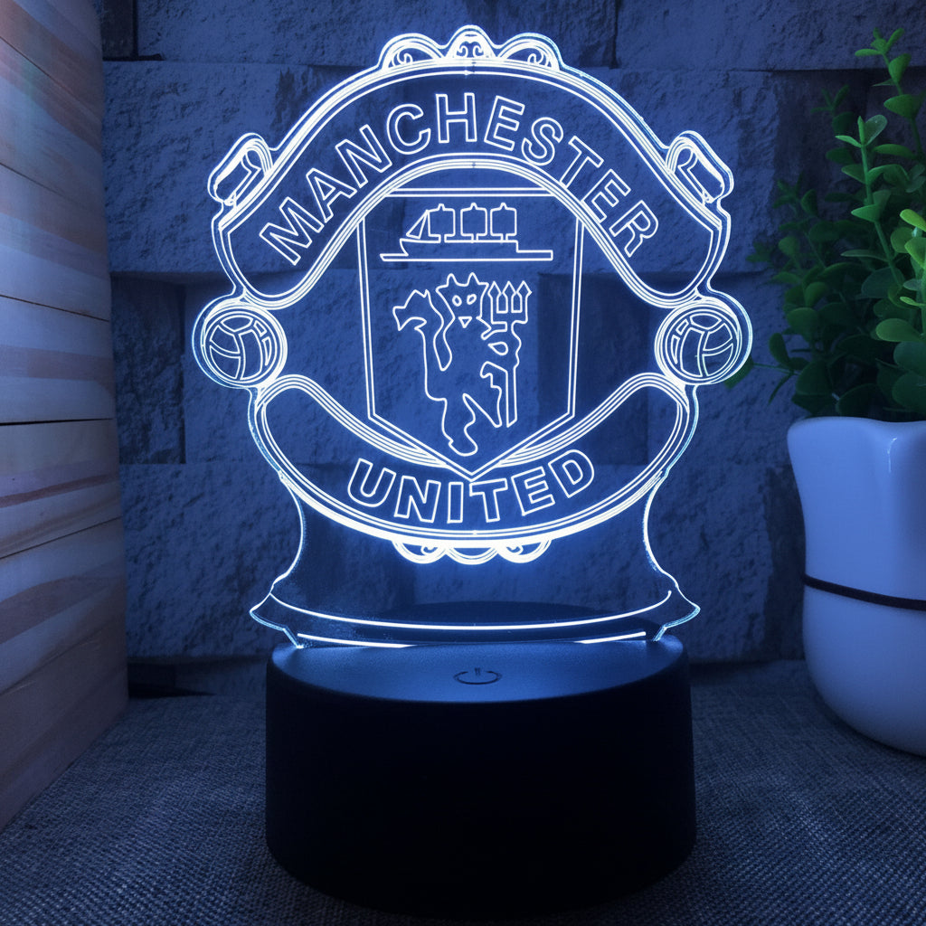 Football Club Logo 3D Illusion LED Lamp – Multiple Variants