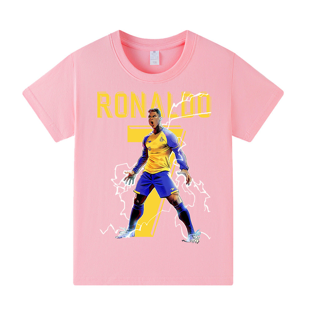 Ronaldo Al Nassr Style Kids’ Football T-Shirt - Multiple Variants