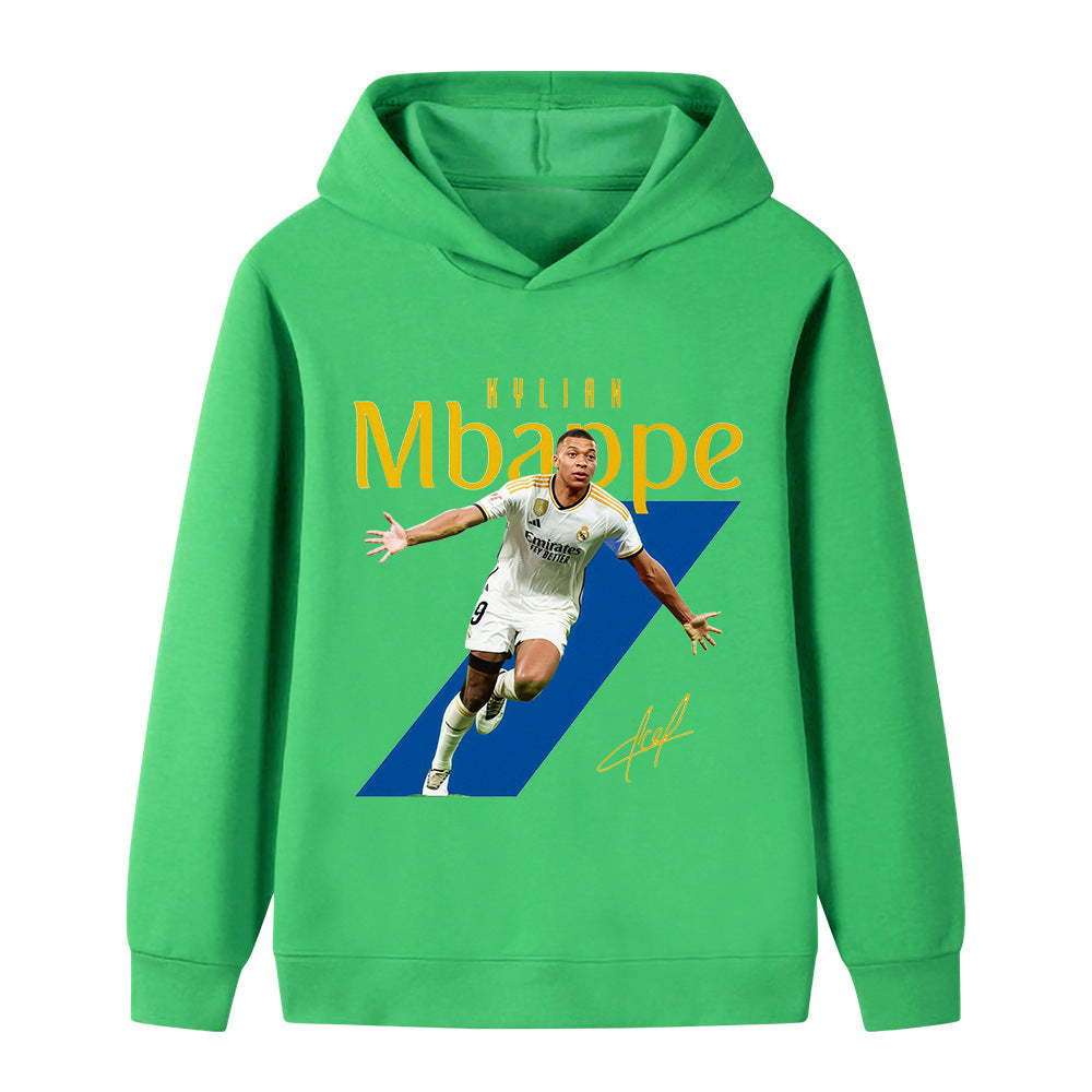 Felpa con cappuccio per bambini con design Mbappé calcio – Varianti multiple