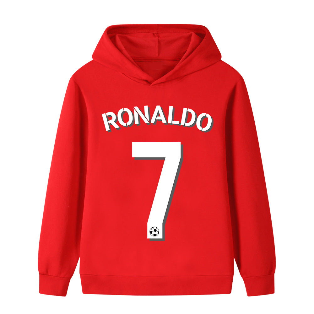 Felpa con cappuccio da calcio per bambini Ronaldo n. 7 – Varianti multiple