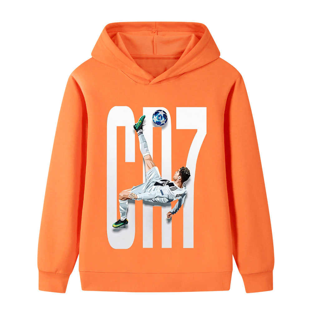 Felpa con cappuccio stile calcio Ronaldo per bambini – Varianti multiple