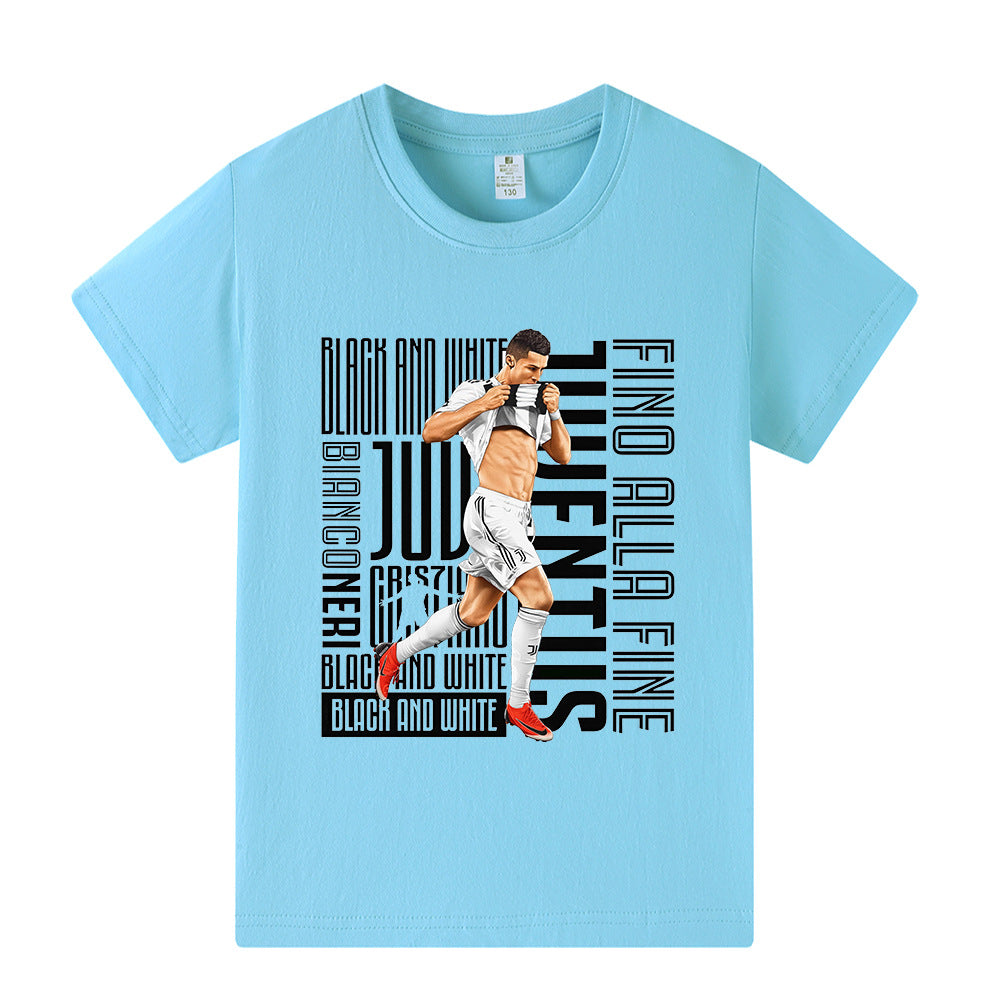 Ronaldo Juventus Style Kids’ Football T-Shirt - Multiple Variants